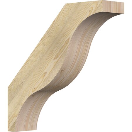 Ekena Millwork 6"W x 24"D x 24"H Funston Rough Sawn Knee Brace, Douglas Fir BRC06X24X24FST00RDF